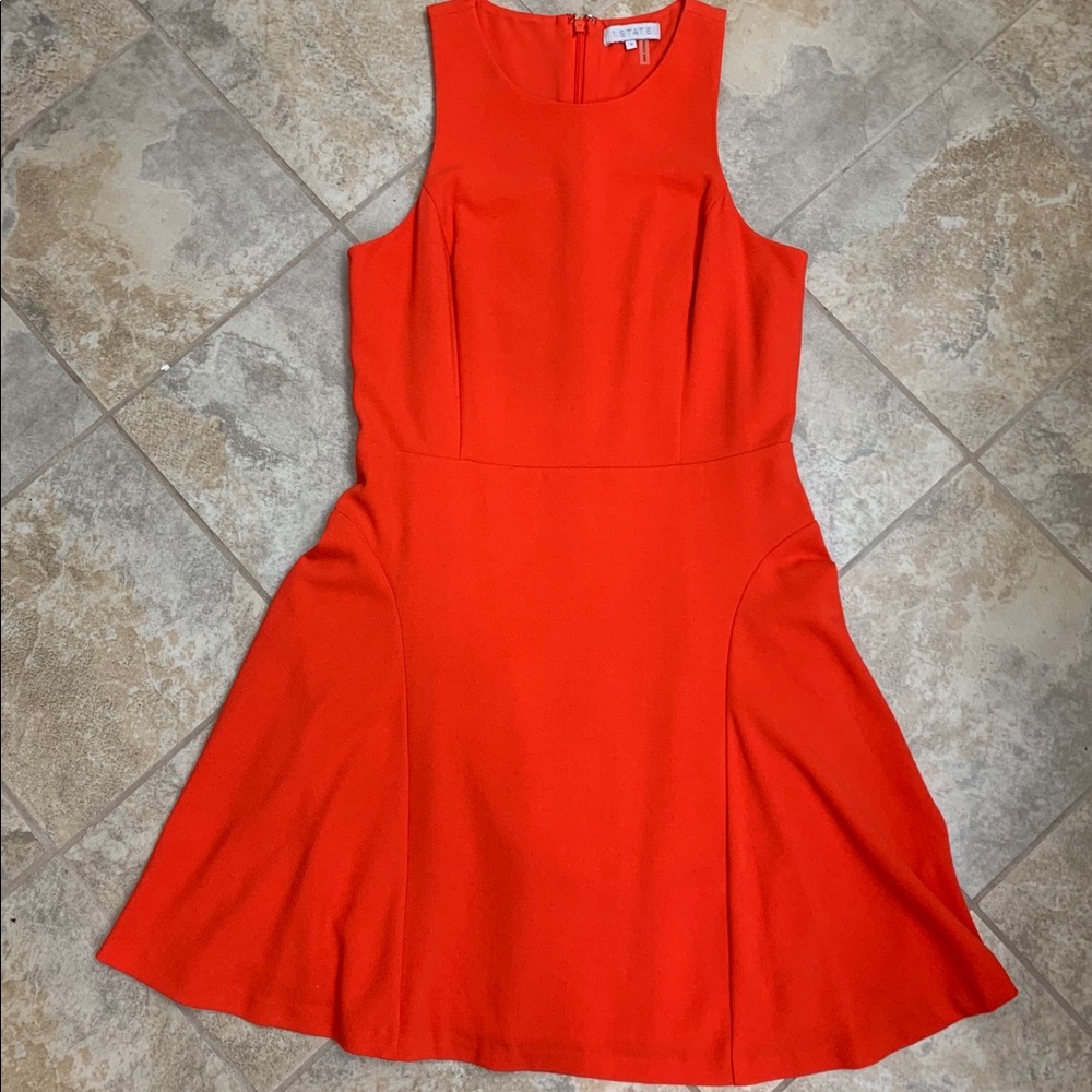1.State Pretty Orange skater dress size S
